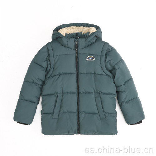 Manga desmontable Invierno Chaqueta de niños cálidos